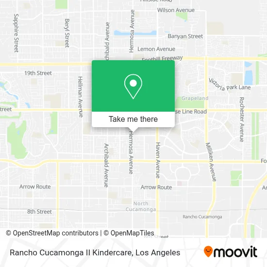 Rancho Cucamonga II Kindercare map