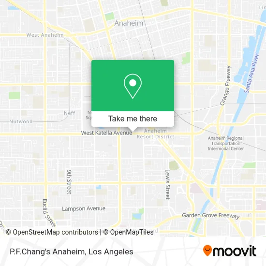 P.F.Chang's Anaheim map