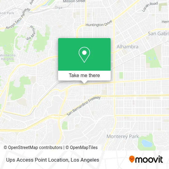 Ups Access Point Location map