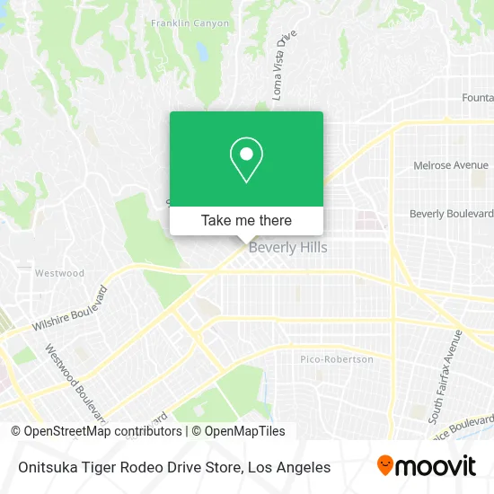 Onitsuka Tiger Rodeo Drive Store map