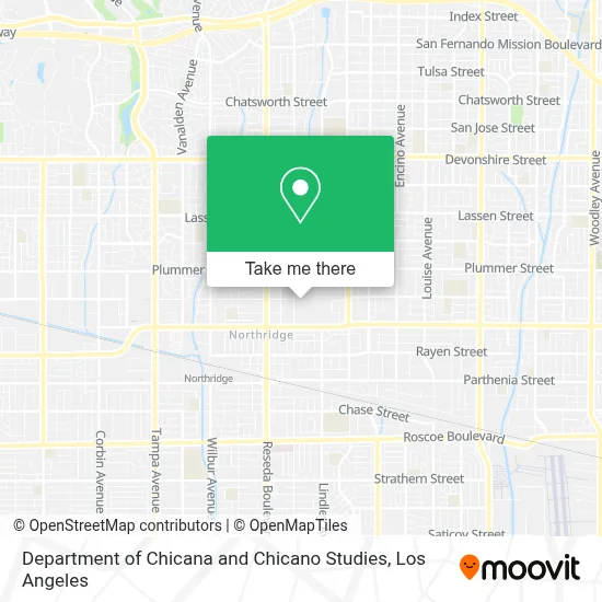 Department of Chicana and Chicano Studies map