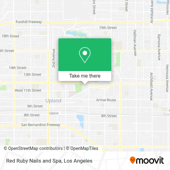 Red Ruby Nails and Spa map