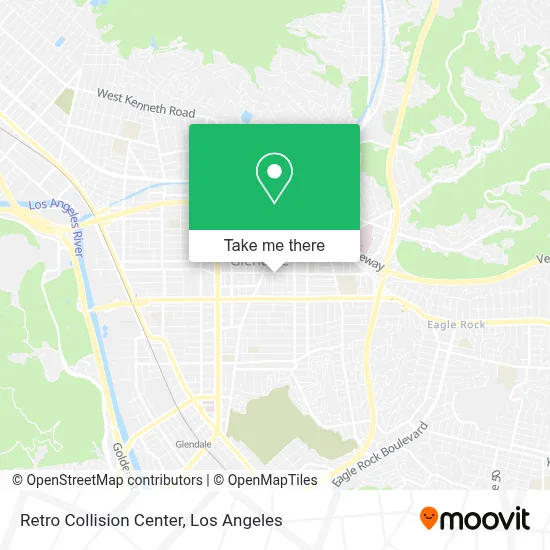 Retro Collision Center map