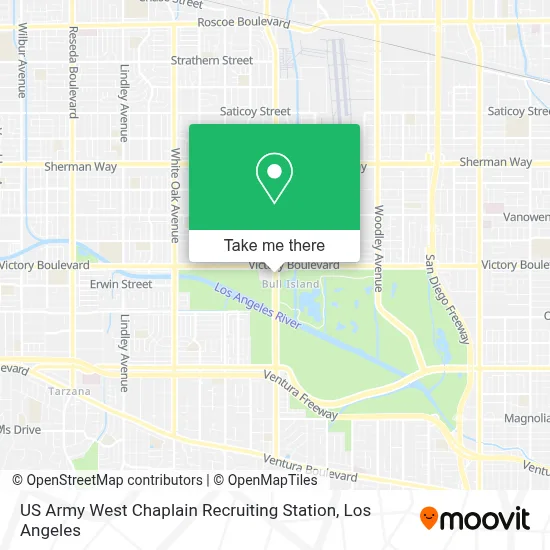 US Army West Chaplain Recruiting Station map