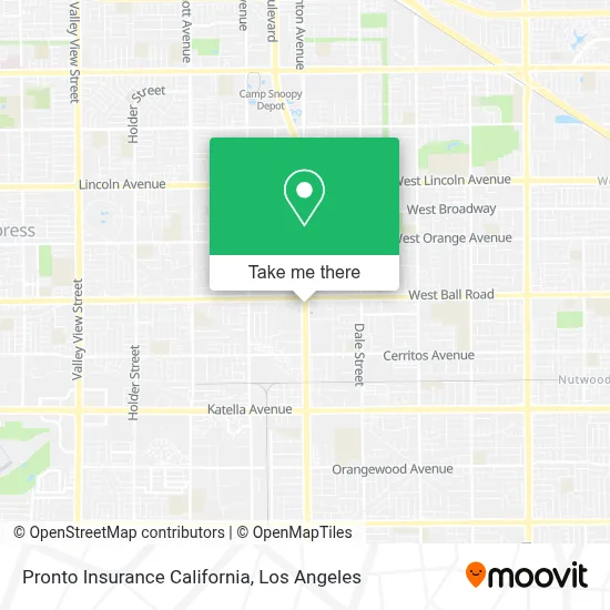 Pronto Insurance California map