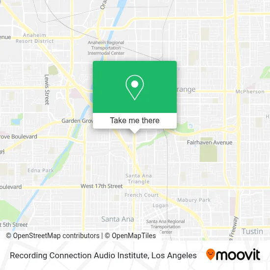 Recording Connection Audio Institute map