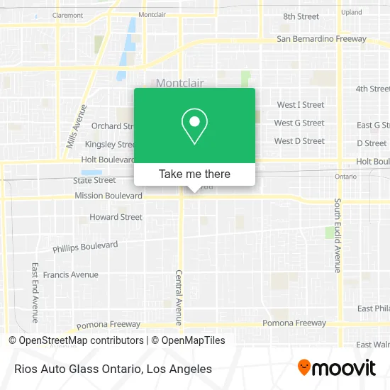 Rios Auto Glass Ontario map