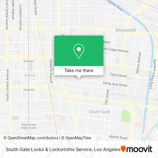 South Gate Locks & Locksmiths Service map