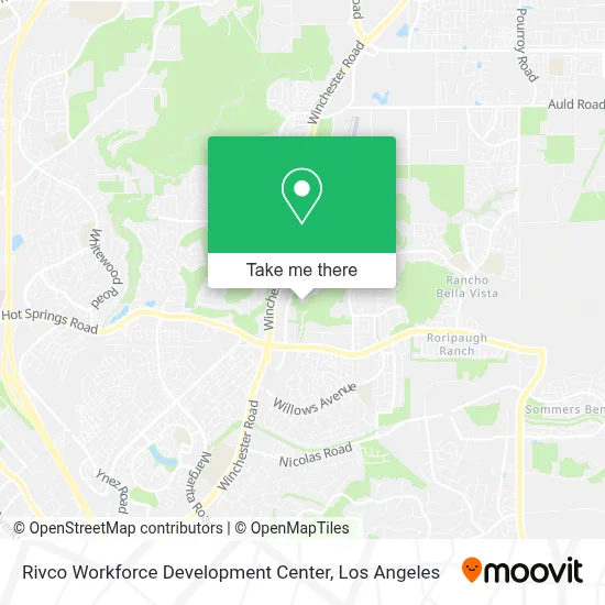 Rivco Workforce Development Center map