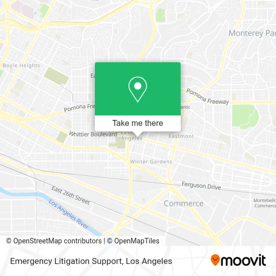 Emergency Litigation Support map