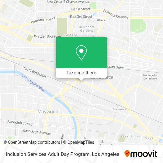 Inclusion Services Adult Day Program map