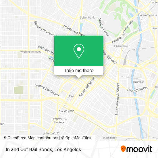 In and Out Bail Bonds map