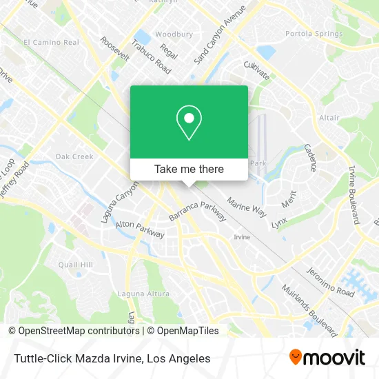 Tuttle-Click Mazda Irvine map