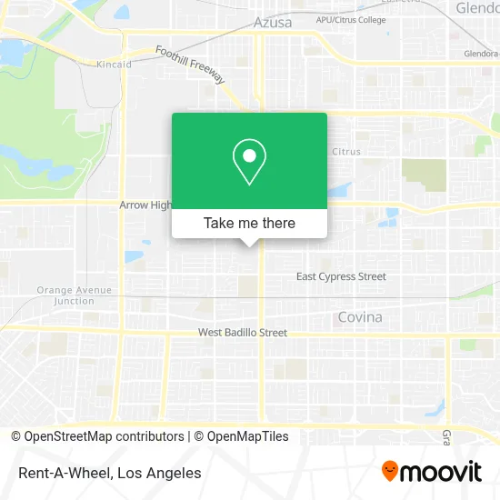 Rent-A-Wheel map