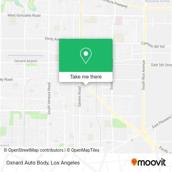Oxnard Auto Body map