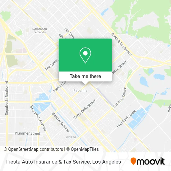 Fiesta Auto Insurance & Tax Service map