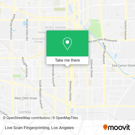Live Scan Fingerprinting map