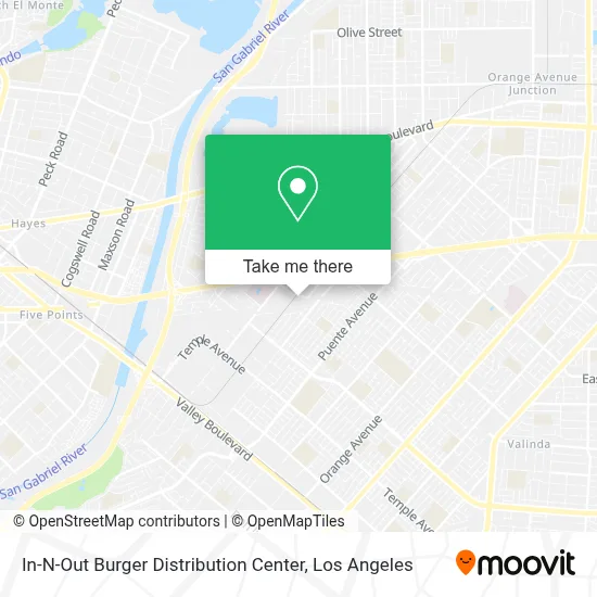 In-N-Out Burger Distribution Center map