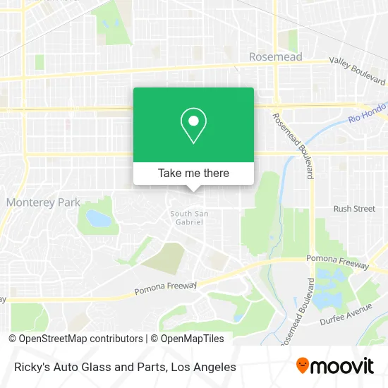 Ricky's Auto Glass and Parts map