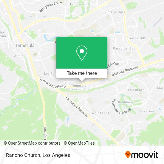 Rancho Church map