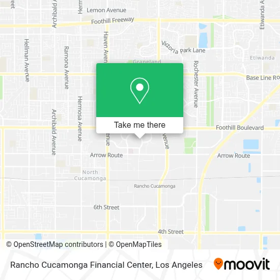 Rancho Cucamonga Financial Center map