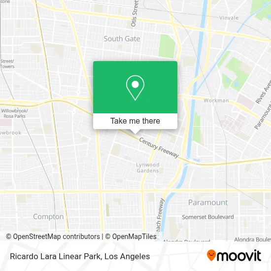 Ricardo Lara Linear Park map