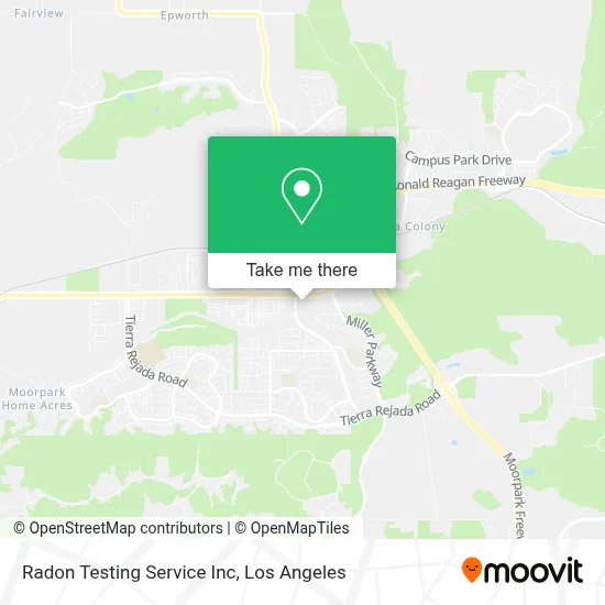 Radon Testing Service Inc map