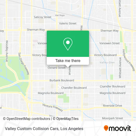 Valley Custom Collision Cars map