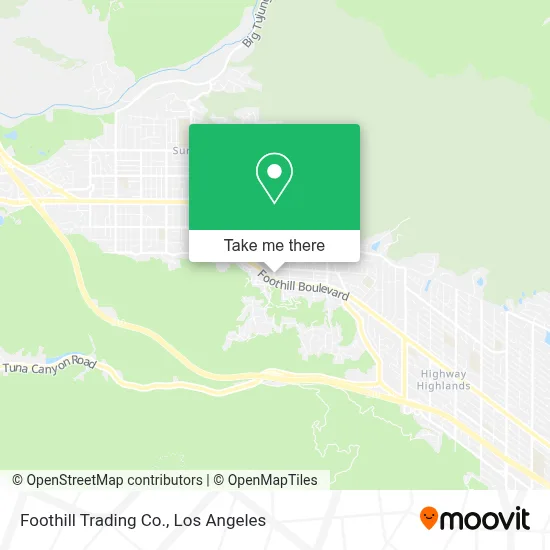 Foothill Trading Co. map