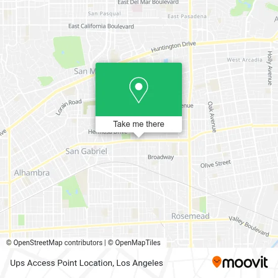 Ups Access Point Location map