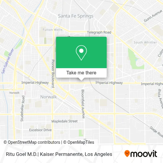 Ritu Goel M.D.| Kaiser Permanente map