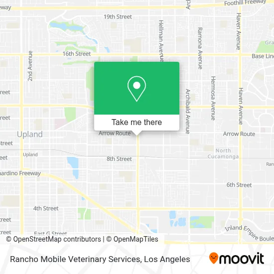 Rancho Mobile Veterinary Services map