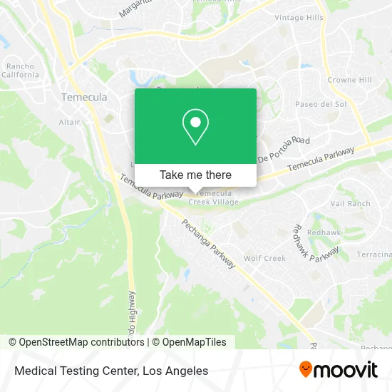 Medical Testing Center map