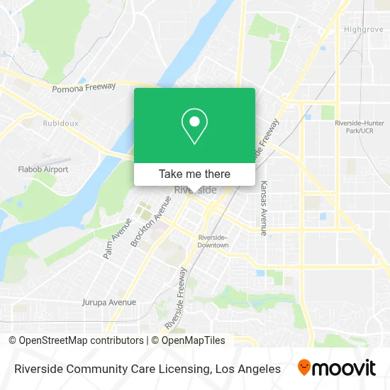 Riverside Community Care Licensing map