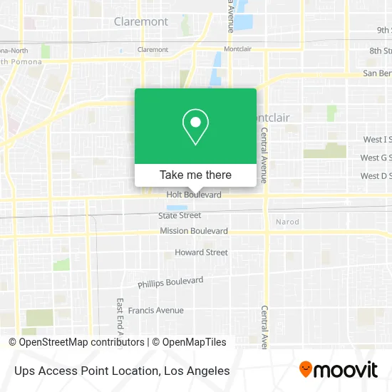 Ups Access Point Location map