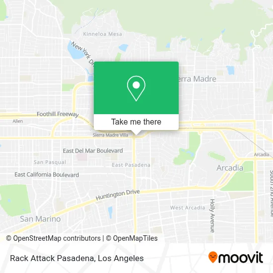 Rack Attack Pasadena map
