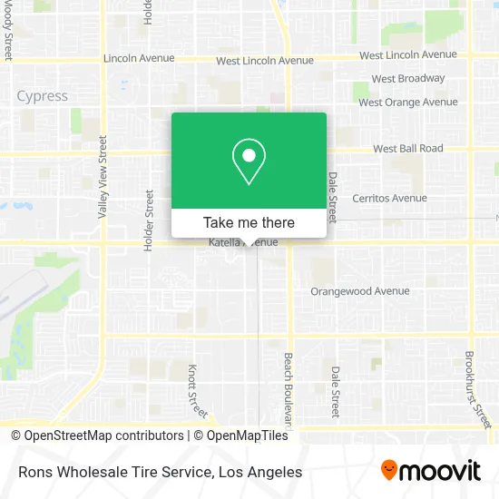 Rons Wholesale Tire Service map