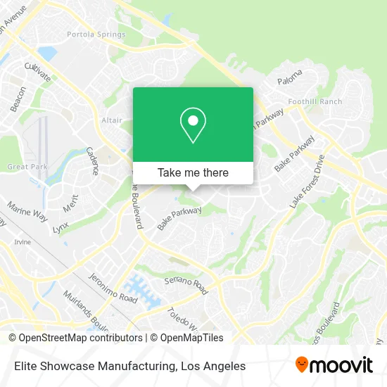 Elite Showcase Manufacturing map