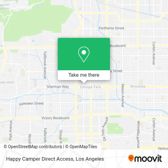 Happy Camper Direct Access map