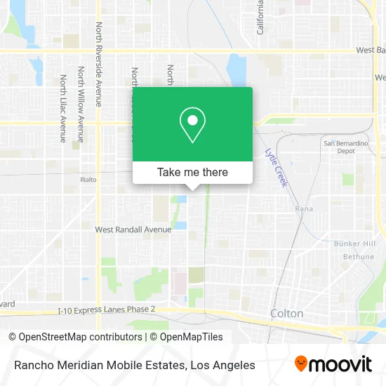 Rancho Meridian Mobile Estates map