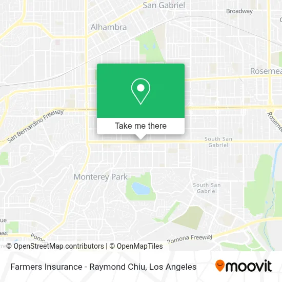 Farmers Insurance - Raymond Chiu map