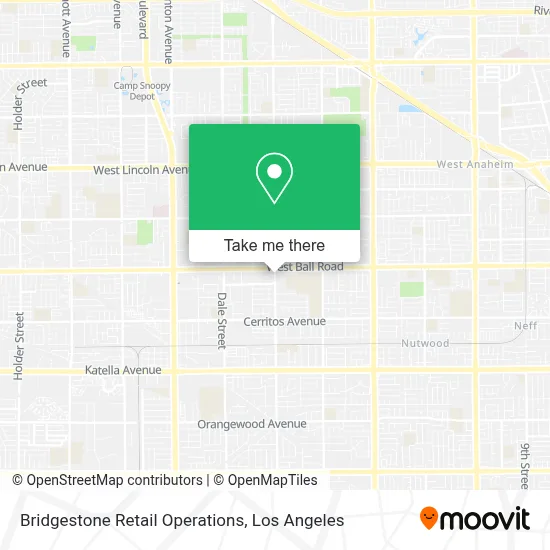 Bridgestone Retail Operations map