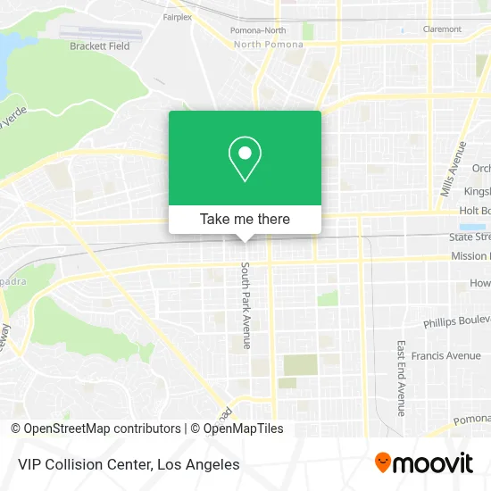 VIP Collision Center map