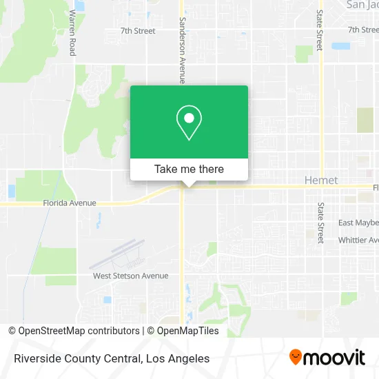Riverside County Central map