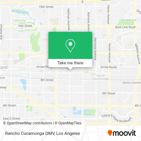 Rancho Cucamonga DMV map