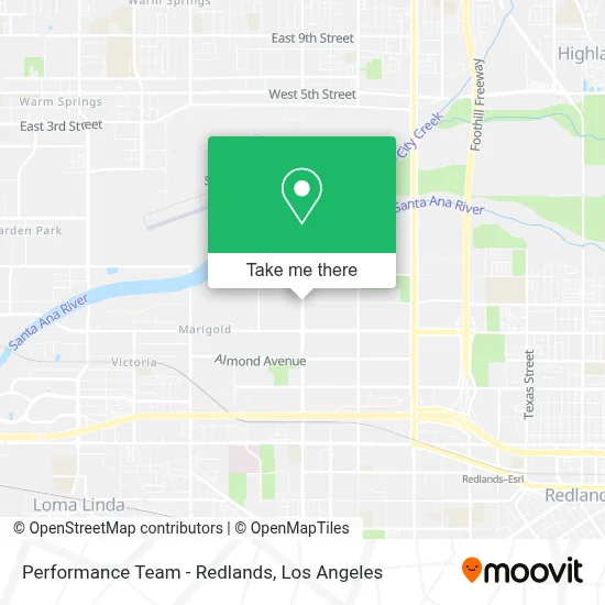 Performance Team - Redlands map