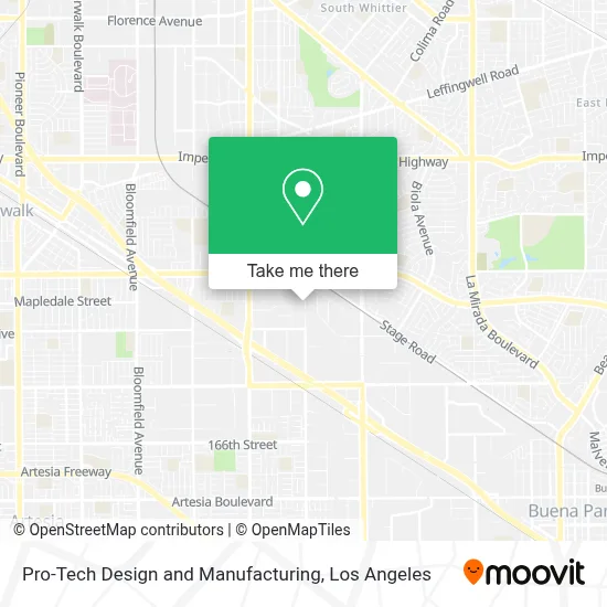 Pro-Tech Design and Manufacturing map