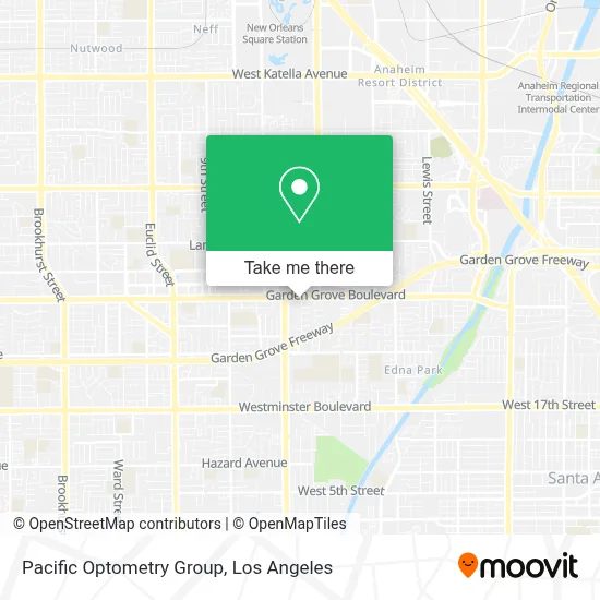 Pacific Optometry Group map