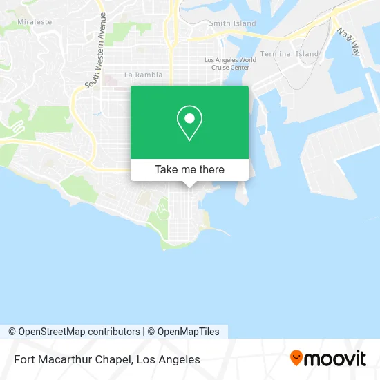 Fort Macarthur Chapel map