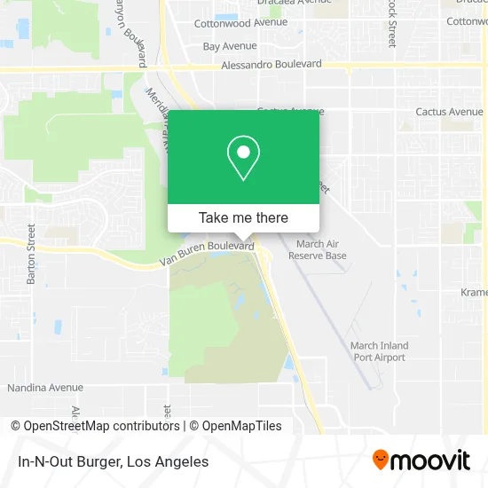 In-N-Out Burger map
